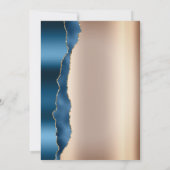 Elegant Blue Glitter Script Vrijgezellenfeest Kaart (Achterkant)