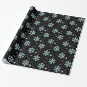 Elegant Blue Glitter Snowflake Sparkle Kerstmis Cadeaupapier (Uitgerold)