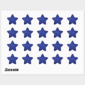 Elegant Blue Glitter Star Sticker (Vel)