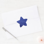 Elegant Blue Glitter Star Sticker (Envelop)