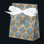 Elegant Blue Gold Art Deco  Pattern Bedankdoosjes<br><div class="desc">Elegant Blue Gold Art Deco  Pattern Favor Boxes heeft een stijlvol art deco patroon in blauw en goud. Perfect voor feesten,  evenementen,  bruiloften,  verjaardagen,  kerst,  Moederdag,  Vaderdag,  feestdagen en relatiegeschenken,  Creëer door Evco Studio www.zazzle.com/store/evcostudio</div>