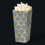 Elegant Blue Gold Art Deco  Pattern Bedankdoosjes<br><div class="desc">Elegant Blue Gold Art Deco  Patroon Popcorn Favor Boxes heeft een elegant art deco patroon in blauw en goud. Perfect voor feesten,  evenementen,  bruiloften,  verjaardagen,  kerst,  Moederdag,  Vaderdag,  feestdagen en relatiegeschenken,  Creëer door Evco Studio www.zazzle.com/store/evcostudio</div>