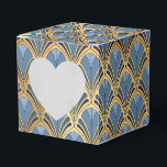 Elegant Blue Gold Art Deco  Pattern Bedankdoosjes<br><div class="desc">Elegant Blue Gold Art Deco  Pattern Favor Boxes heeft een stijlvol art deco patroon in blauw en goud. Perfect voor feesten,  evenementen,  bruiloften,  verjaardagen,  kerst,  Moederdag,  Vaderdag,  feestdagen en relatiegeschenken,  Creëer door Evco Studio www.zazzle.com/store/evcostudio</div>