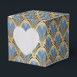 Elegant Blue Gold Art Deco  Pattern Bedankdoosjes<br><div class="desc">Elegant Blue Gold Art Deco  Pattern Favor Boxes heeft een stijlvol art deco patroon in blauw en goud. Perfect voor feesten,  evenementen,  bruiloften,  verjaardagen,  kerst,  Moederdag,  Vaderdag,  feestdagen en relatiegeschenken,  Creëer door Evco Studio www.zazzle.com/store/evcostudio</div>