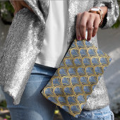 Elegant Blue Gold Art Deco  Pattern Etui