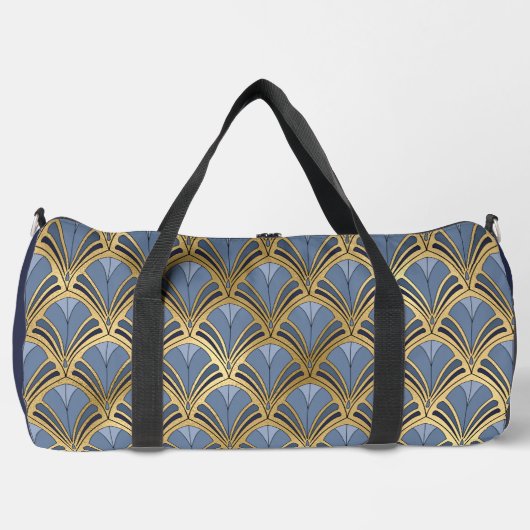 Elegant Blue Gold Art Deco  Pattern Plunjezak (Voorkant)