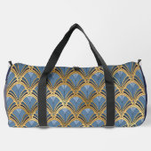 Elegant Blue Gold Art Deco  Pattern Plunjezak (Achterkant)