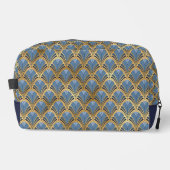Elegant Blue Gold Art Deco  Pattern Toilettasje (Voorkant)
