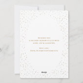 Elegant Blue Gold Botanical Geo Foto met kerstmis Feestdagenkaart (Achterkant)