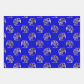 Elegant Blue Gold Dragon Wrapping Paper Sheets (Voorkant 2)
