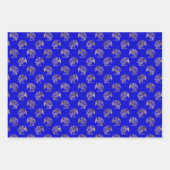 Elegant Blue Gold Dragon Wrapping Paper Sheets (Voorkant 3)