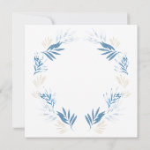 Elegant Blue Gold First Heilige Communie Bedankkaart (Achterkant)