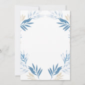 Elegant Blue Gold First Heilige Communie Kaart (Achterkant)