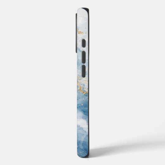 Elegant Blue Gold Glitter Abstract Flow            Case-Mate iPhone Case (Achterkant / Links)