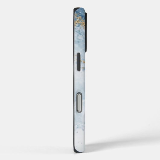 Elegant Blue Gold Glitter Abstract Flow            Case-Mate iPhone Case (Achterkant / Rechts)