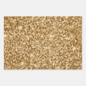 Elegant Blue Gold Glitter-kerstbomen Inpakpapier Vel (Voorkant 2)