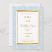 ELEGANT BLUE GOLD GRENS ABSTRACTE BIRTHDAG KAART (Voorkant)