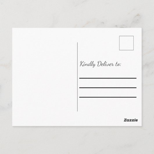 Elegant Blue Gold Hartelijk dank Briefkaart (Achterkant)