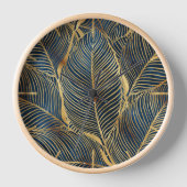Elegant Blue Gold Leaf-ontwerp (Voorkant)