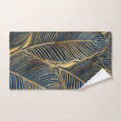 Elegant Blue Gold Leaf-ontwerp Bad Handdoek (Handdoek)