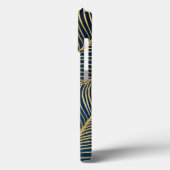 Elegant Blue Gold Leaf-ontwerp Case-Mate iPhone Case (Achterkant / Links)
