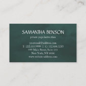 Elegant Blue & Gold Lotus Yoga Instructor Business Visitekaartje (Achterkant)