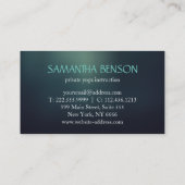 Elegant Blue & Gold Lotus Yoga Instructor Visitekaartje (Achterkant)