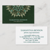 Elegant Blue & Gold Lotus Yoga Instructor Visitekaartje (Voorkant / Achterkant)