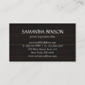 Elegant Blue & Gold Lotus Yoga Instructor Visitekaartje (Achterkant)