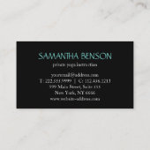 Elegant Blue & Gold Lotus Yoga Instructor Visitekaartje (Achterkant)