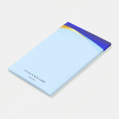 Elegant Blue Gold Luxury Designer Logo Business Post-it® Notes (Schuin)