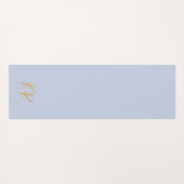 Elegant Blue Gold Marble Pattern Namaste Initialen Yogamat (Achterkant (horizontaal))