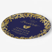 Elegant Blue Gold Pharmacy School Afstuderen Papieren Bordje (Gekanteld)