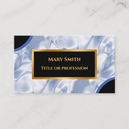 Elegant Blue Gold Silk Visitekaartje
