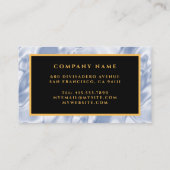 Elegant Blue Gold Silk Visitekaartje (Achterkant)