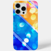 Elegant Blue Gold Sparkle Bokeh iPhone Case (Achterkant)