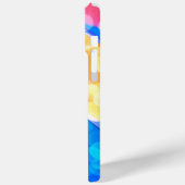 Elegant Blue Gold Sparkle Bokeh iPhone Case (Achterkant / Links)