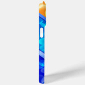 Elegant Blue Gold Sparkle Bokeh iPhone Case (Achterkant / Rechts)