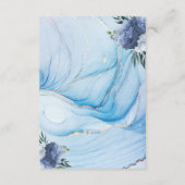Elegant Blue & Gold Wedding Enclosure Card  Informatiekaartje (Achterkant)