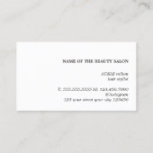 Elegant Blue Golden Hair Stylist Visitekaartje (Achterkant)