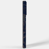 Elegant Blue Golden Rozen Name Case-Mate iPhone Case (Achterkant / Rechts)