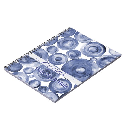 Elegant Blue Gradient Client  Notitieboek (Linkerzijde)