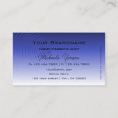 Elegant Blue Gradient Modern met Palm Leaf Simpel Visitekaartje (Achterkant)