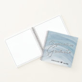 Elegant Blue Graduation Guest Book Notitieboek (Binnen)