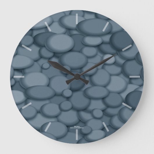 Elegant Blue Gray Rock Clock Grote Klok (Voorkant)
