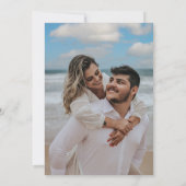 Elegant Blue Greek Tegel Wedding Save The Date (Achterkant)