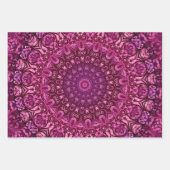 Elegant Blue Green en Paarse Floral Damask Inpakpapier Vel (Voorkant 3)