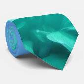 Elegant Blue Green Floral Stropdas (Opgerold)