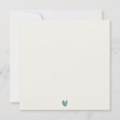 ELEGANT BLUE GREEN GOLD FLORAL BEWAREN DE DATUM KA BEDANKKAART (Achterkant)