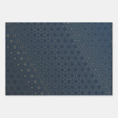 Elegant Blue Green Gold Merry kerstwrapping Inpakpapier Vel (Voorkant 3)